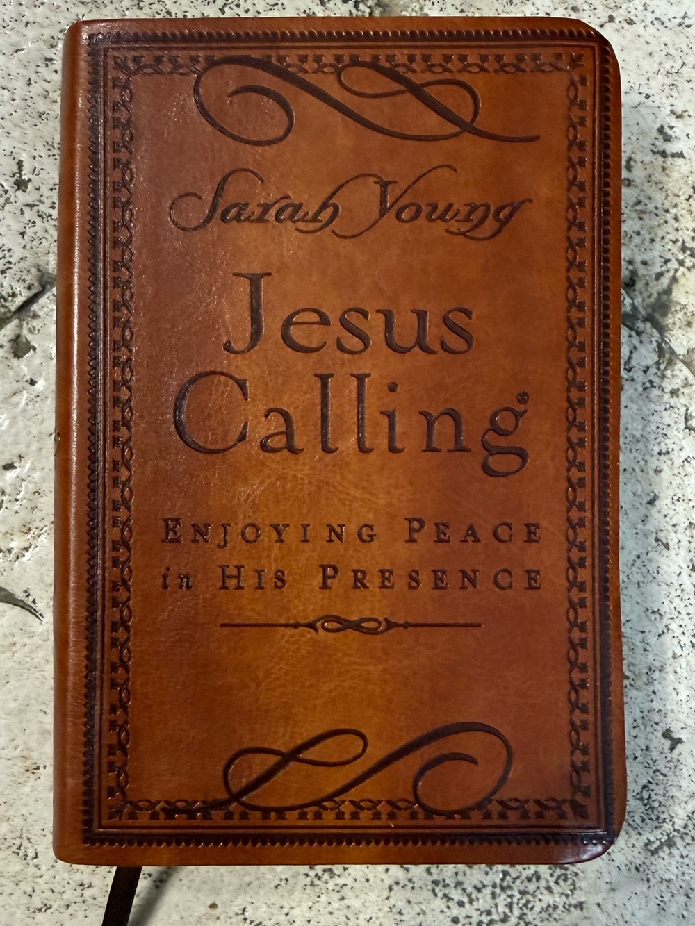 Jesus Calling (365 Day Devotional) by Sarah Young | Brown Leather